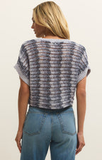 Ballast Crochet Stripe Sweater Top