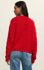 Hearts Embroidered Cardigan